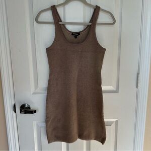 Yeezy Season 6 Ribbed Bodycon Tank Dress Neutral Taupe